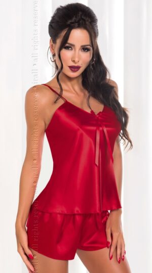 Aria Burgundy Satin Cami Set