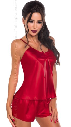 Aria Burgundy Satin Cami Set