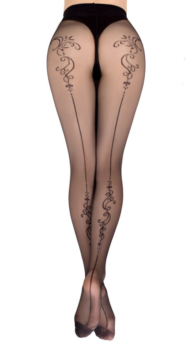 Sexy Back Pattern Tights 558
