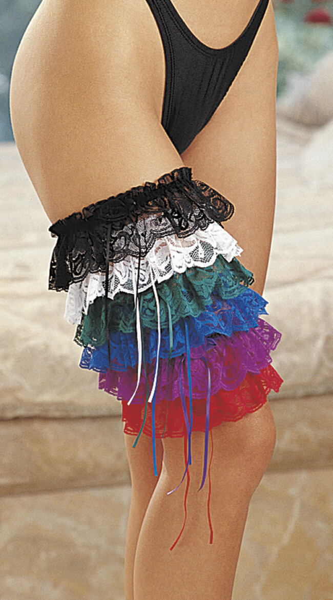 Satin Lace Garter Bow