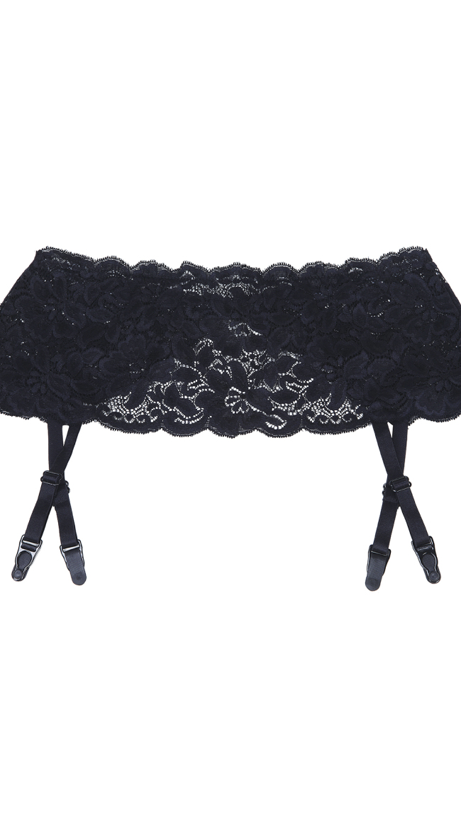 Seductive Black Lace Garterbelt