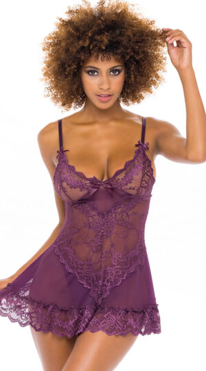 Purple Promise Lace Chemise