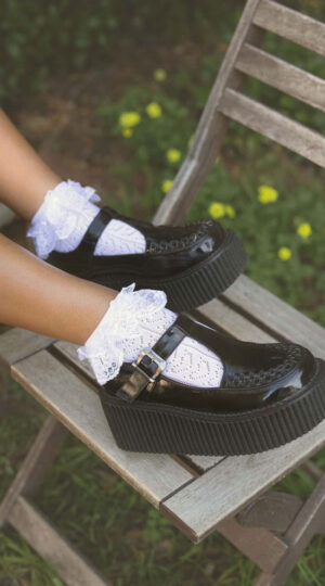 Crochet Heart Ankle Socks