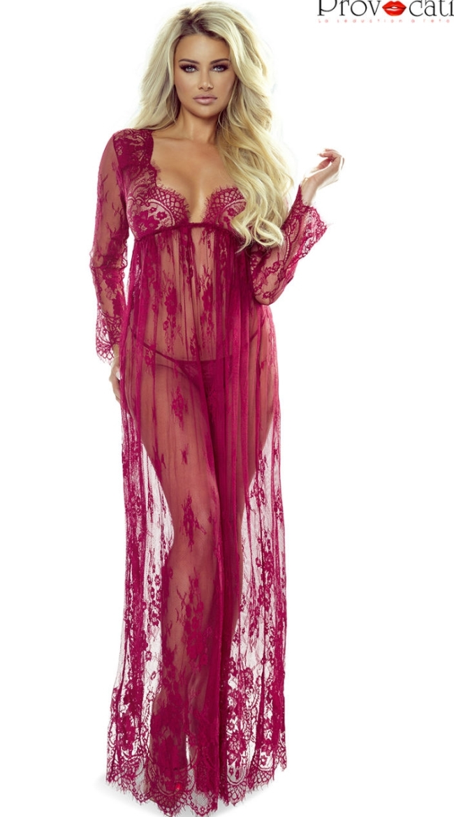 Wine Whisper Robe & Thong Set