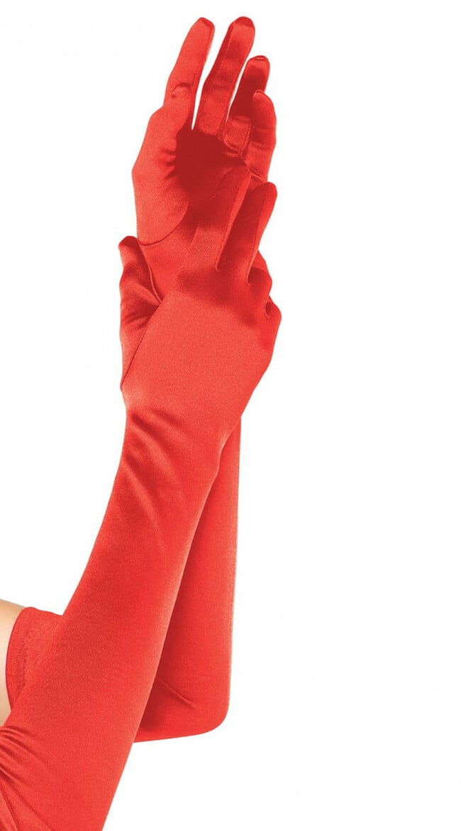 Long Satin Opera Gloves