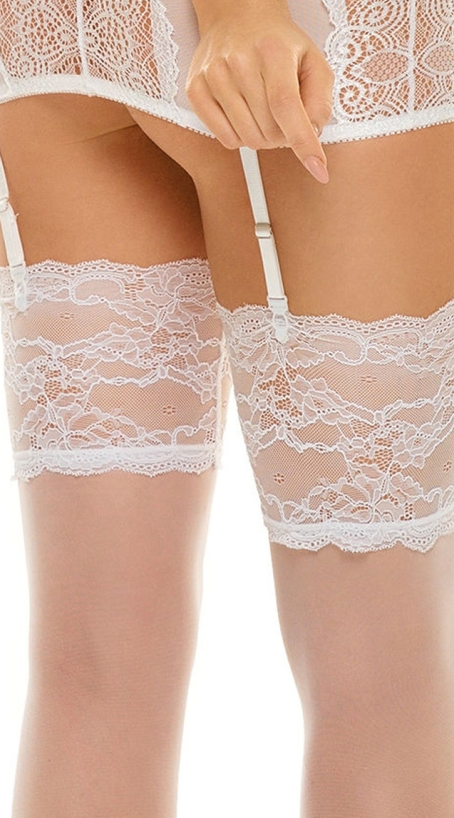 White Romance Stockings