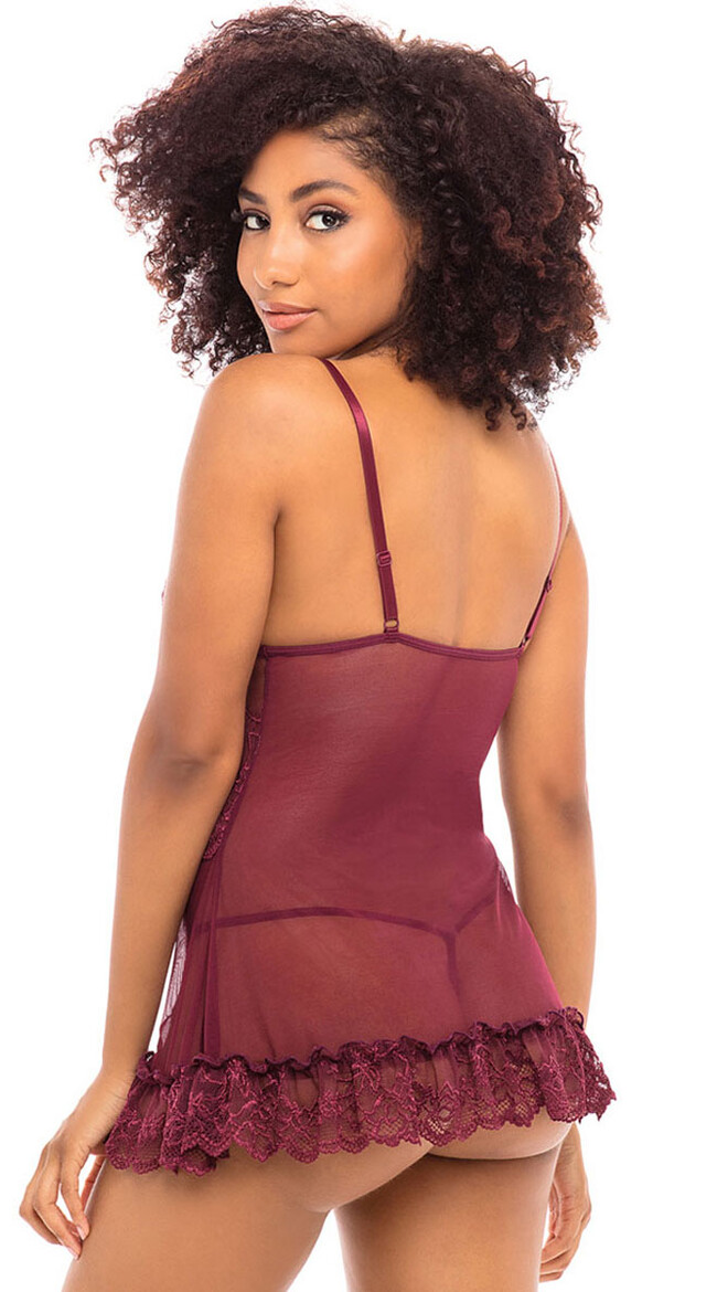 Bordeaux Lace Chemise