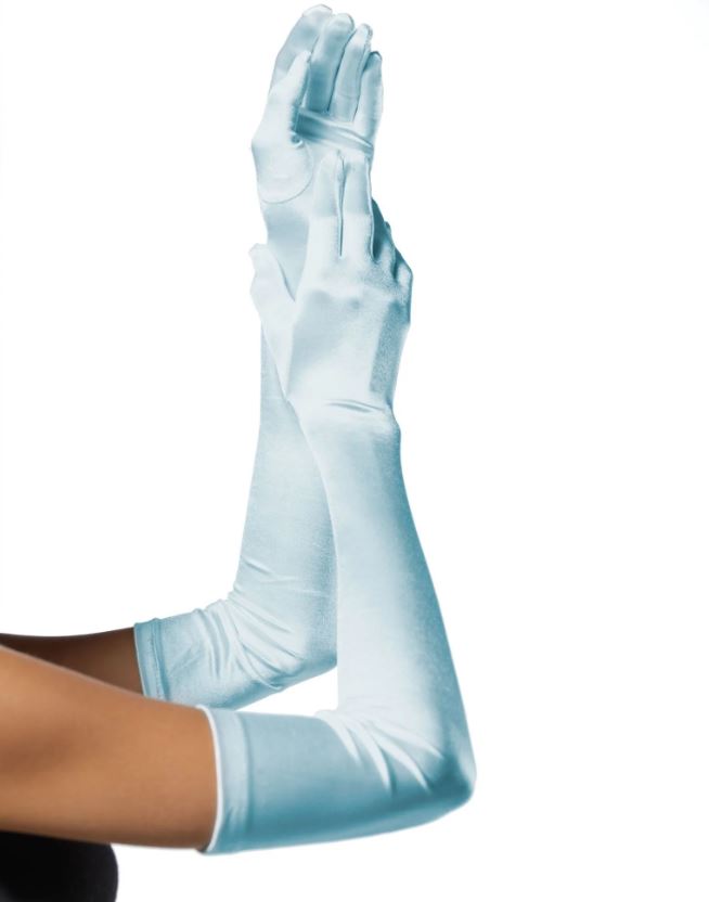 pale blue gloves