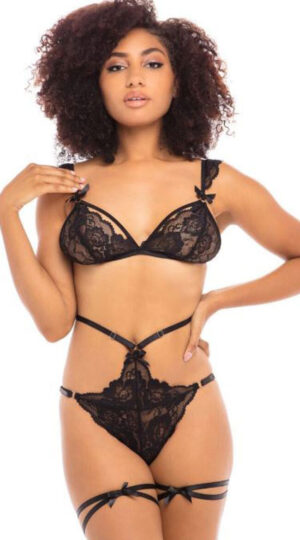 Dionne Black Bra Set