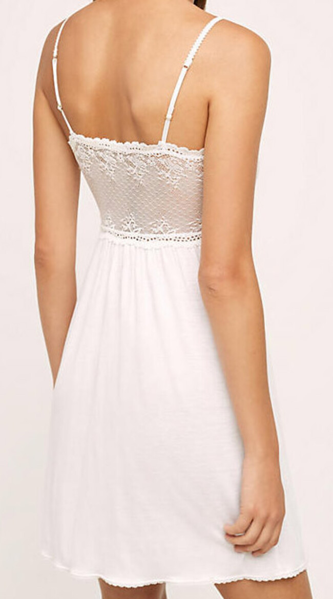 Eberjey Colette White Bridal Chemise