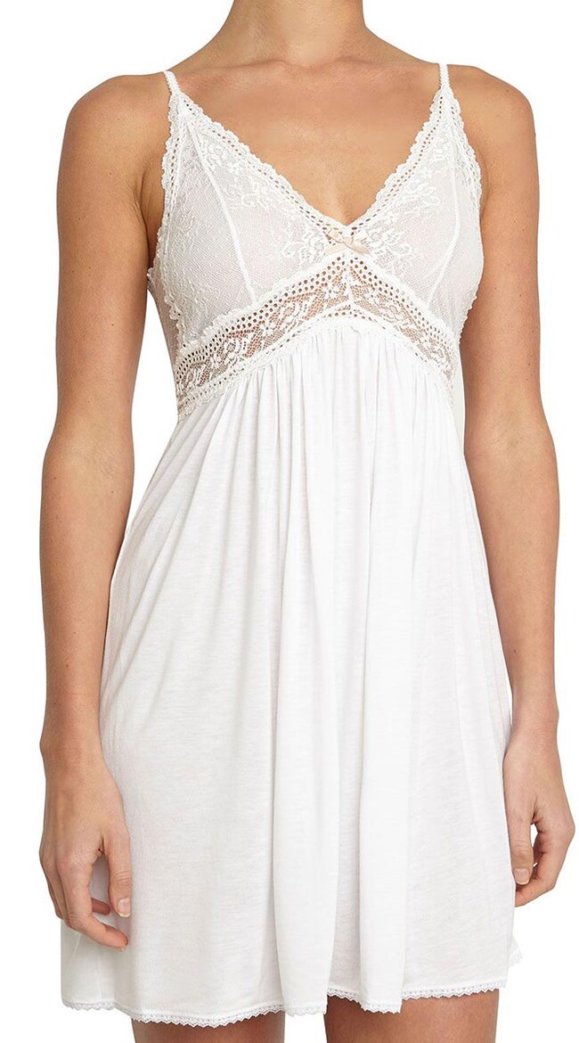 Eberjey Colette White Bridal Chemise