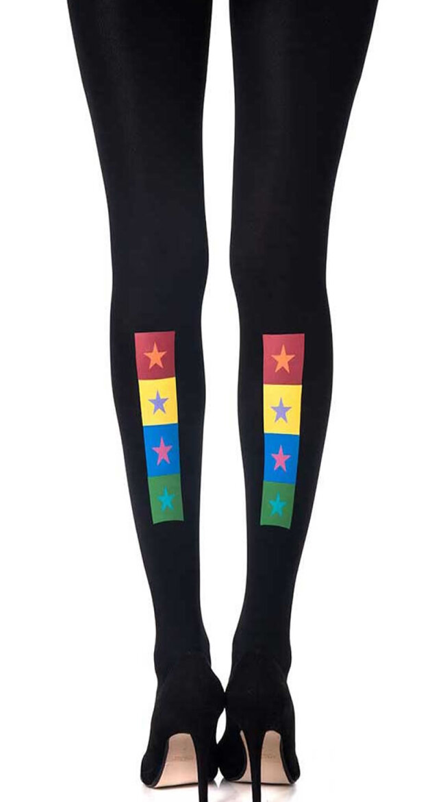 Colorful Print Tights