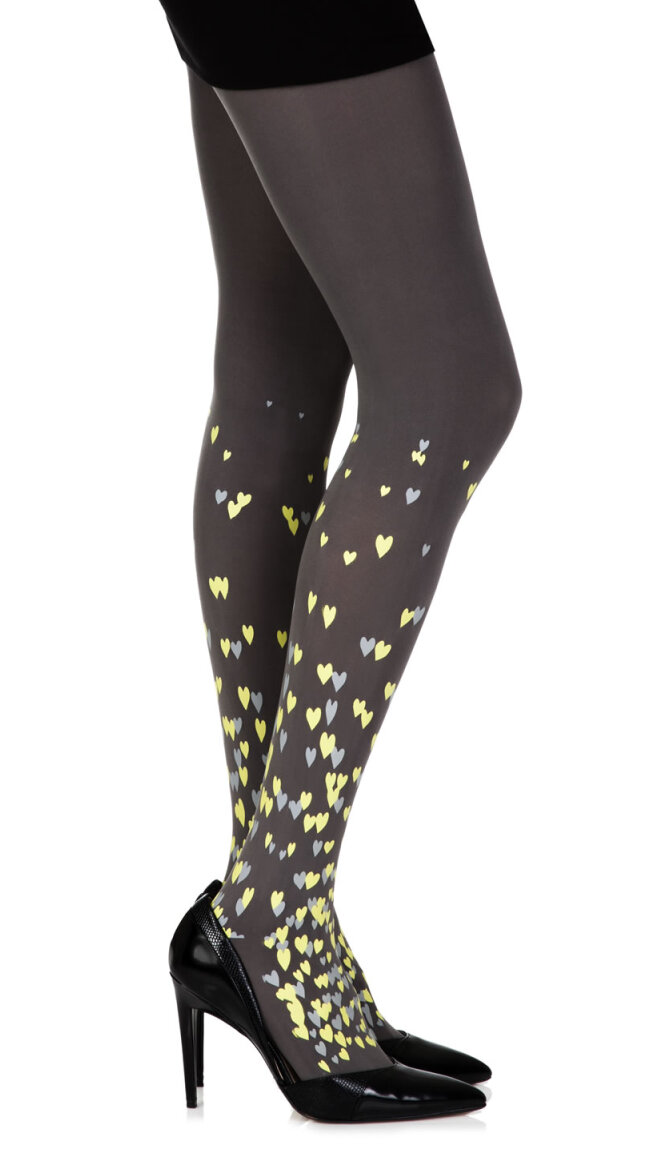 Heart Print Tights