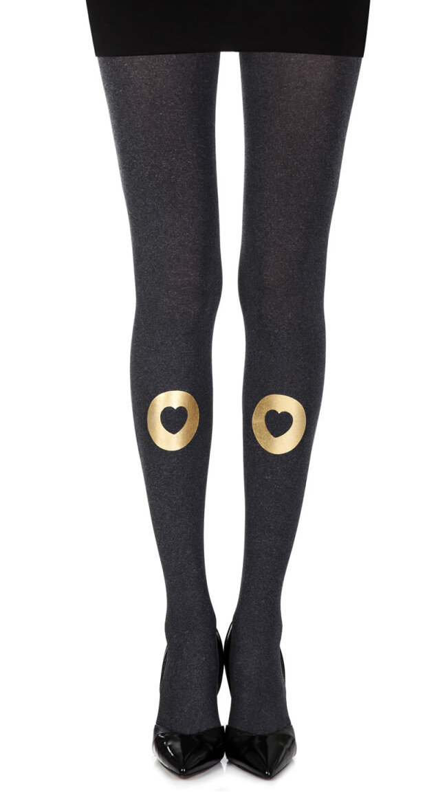 Golden Heart Opaque Tights