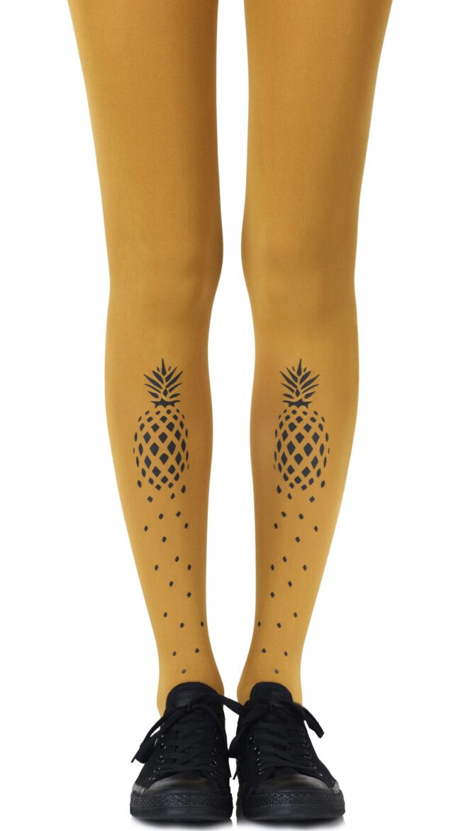 Reversible Pineapple Print Tights