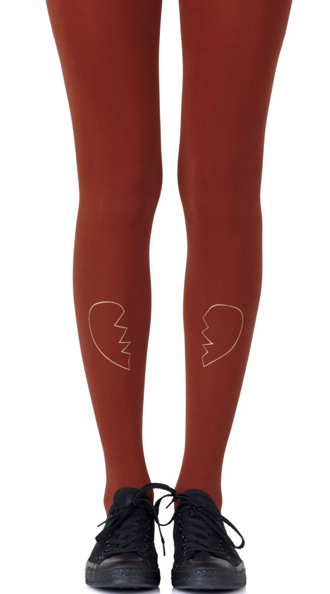 Heartbreaker Rust/Gold Reversible Tights