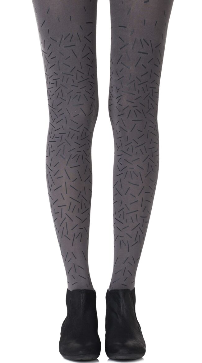 Grey Confetti Tights