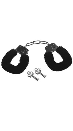 Black Furry Handcuffs