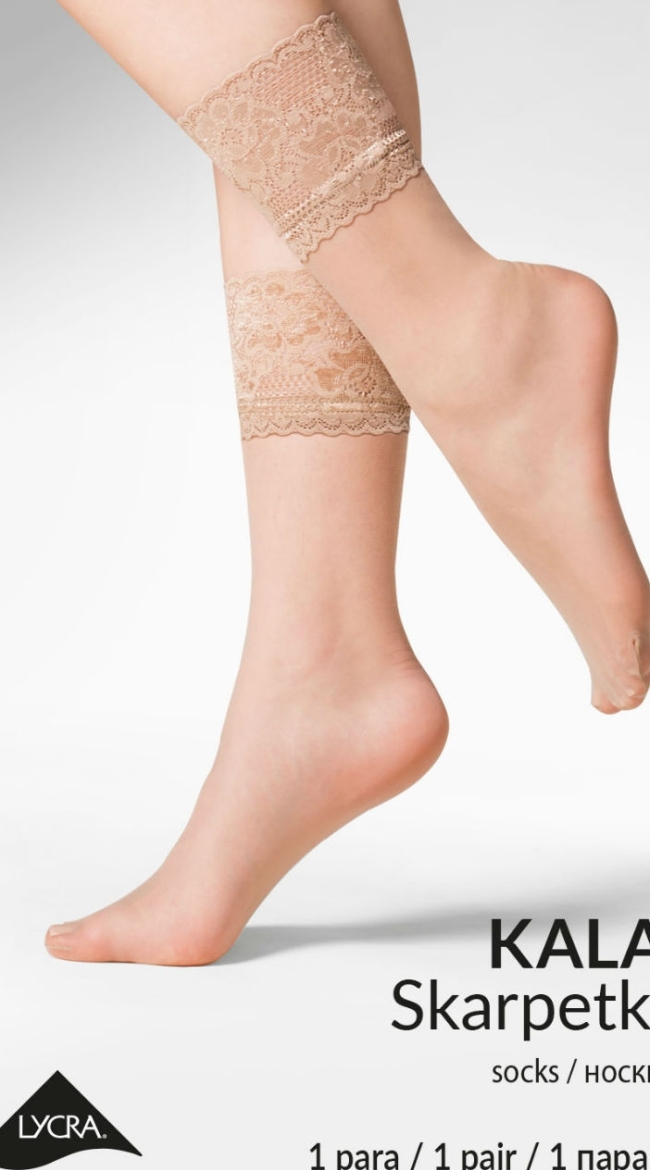 Kala Lace Top Patterned Socks