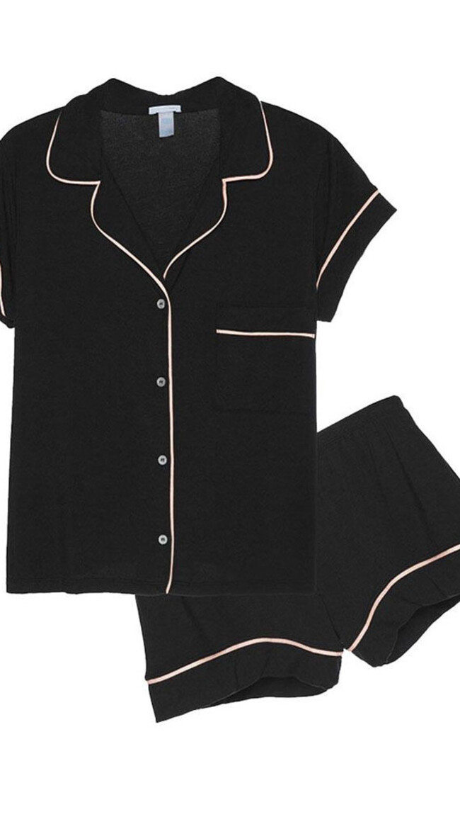 Gisele Black Short PJ Set