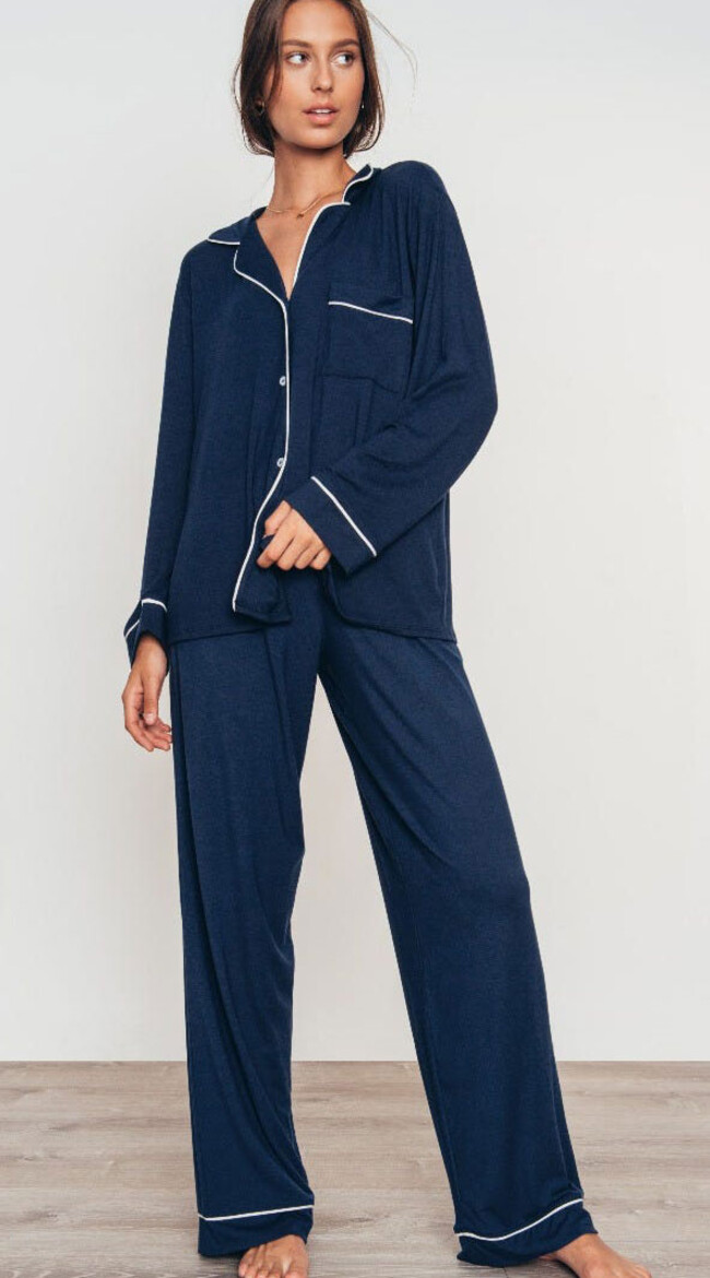 Gisele Navy Long PJ Set