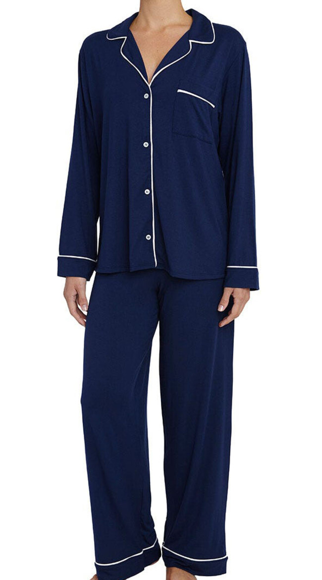 Gisele Navy Long PJ Set