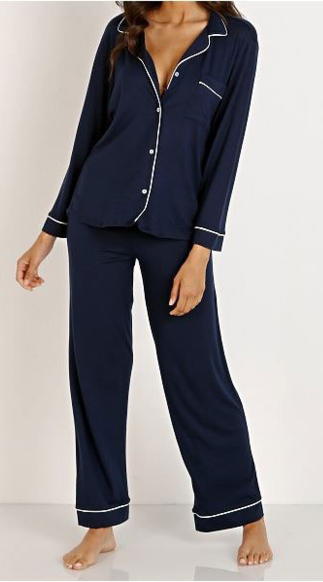 Gisele Navy Long PJ Set