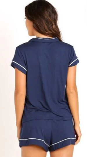 Gisele Navy Short PJ Set