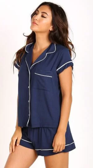 Gisele Navy Short PJ Set