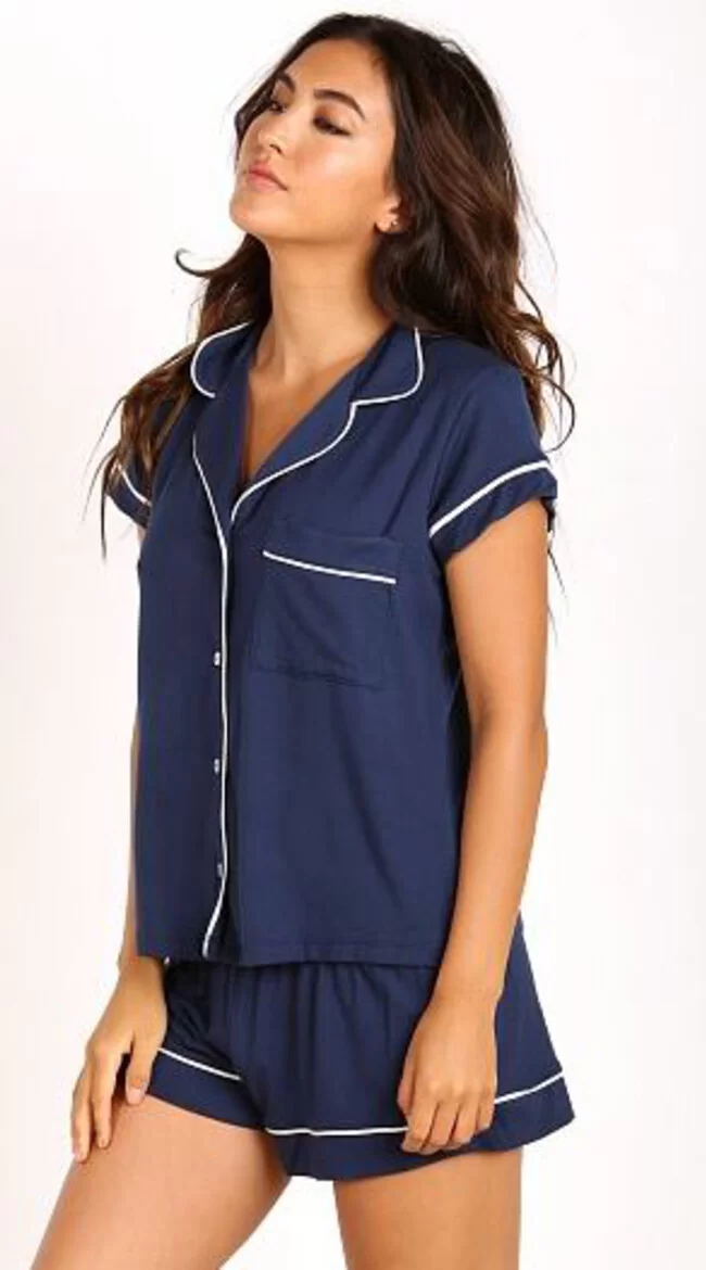 Gisele Navy Short PJ Set