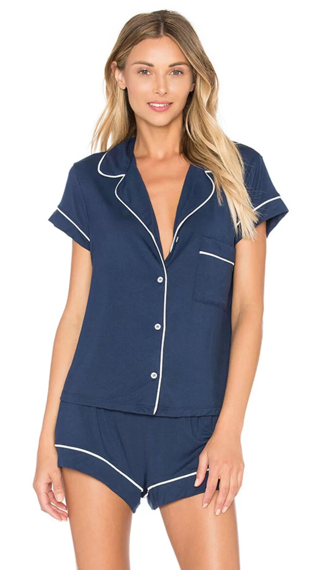 Gisele Navy Short PJ Set