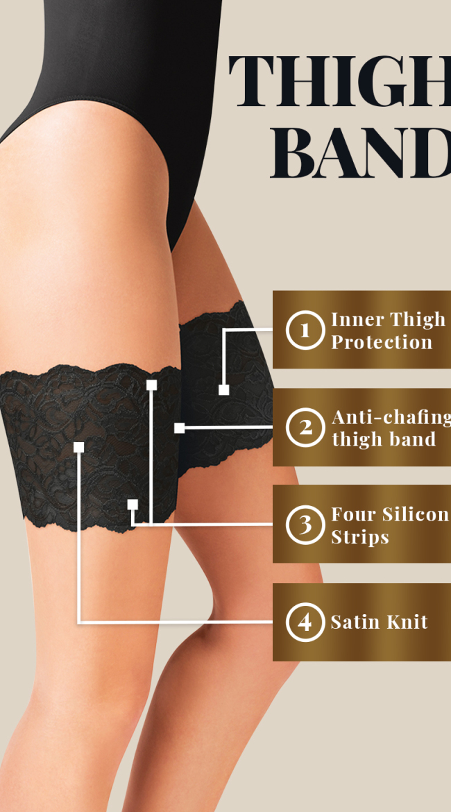 Seductive Nero Lace Thigh Bands