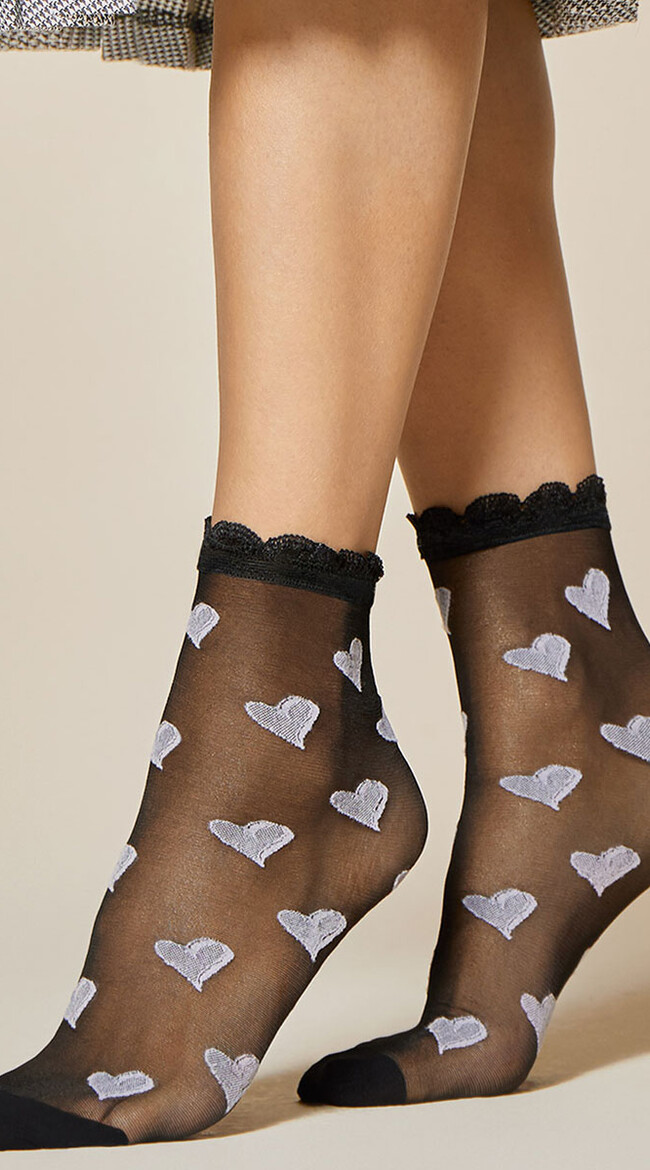 Hearts Sheer Socks