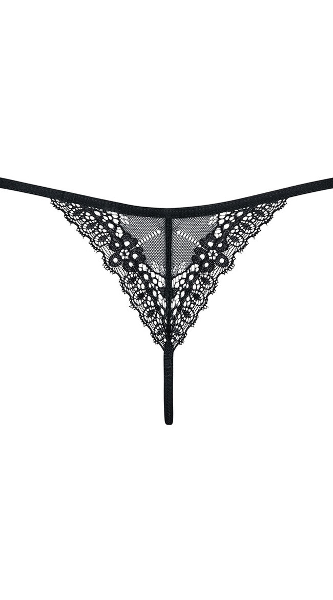 Intensa Black Lace Thong