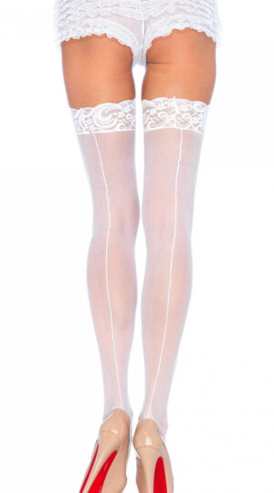 Lace Top Seamed Stockings