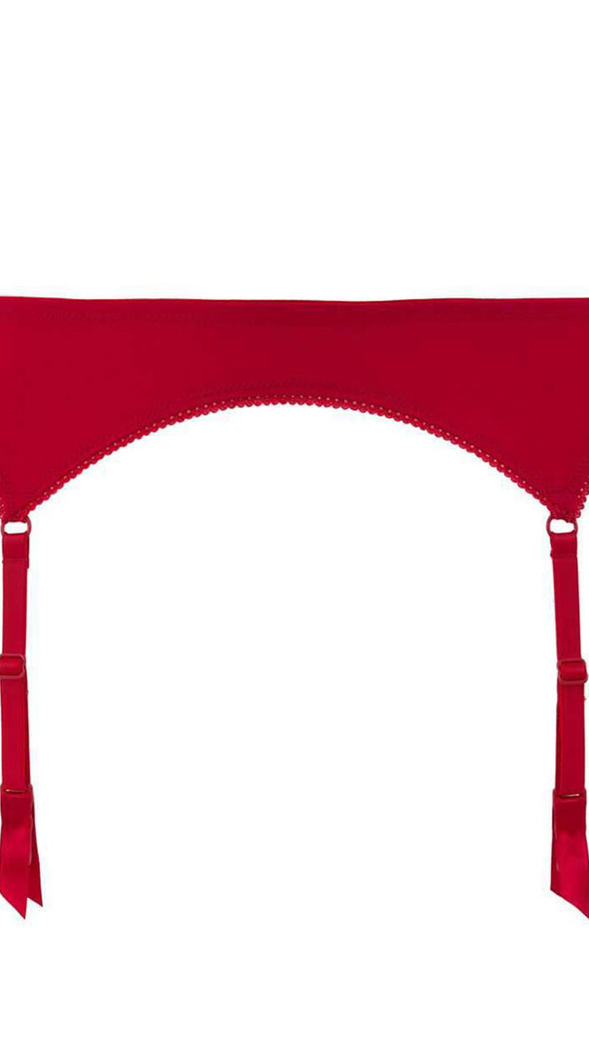 Le Petit Secret Red Suspender Belt