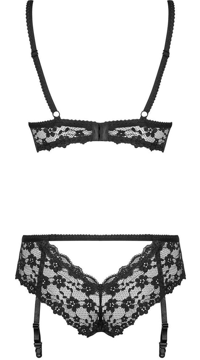 Letica Lace Bra Set Black Lace Bras BEDTIME FLIRT