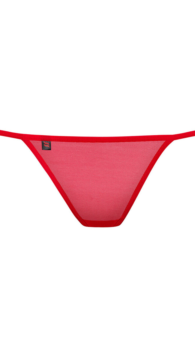 Luiza Red Lace Thong