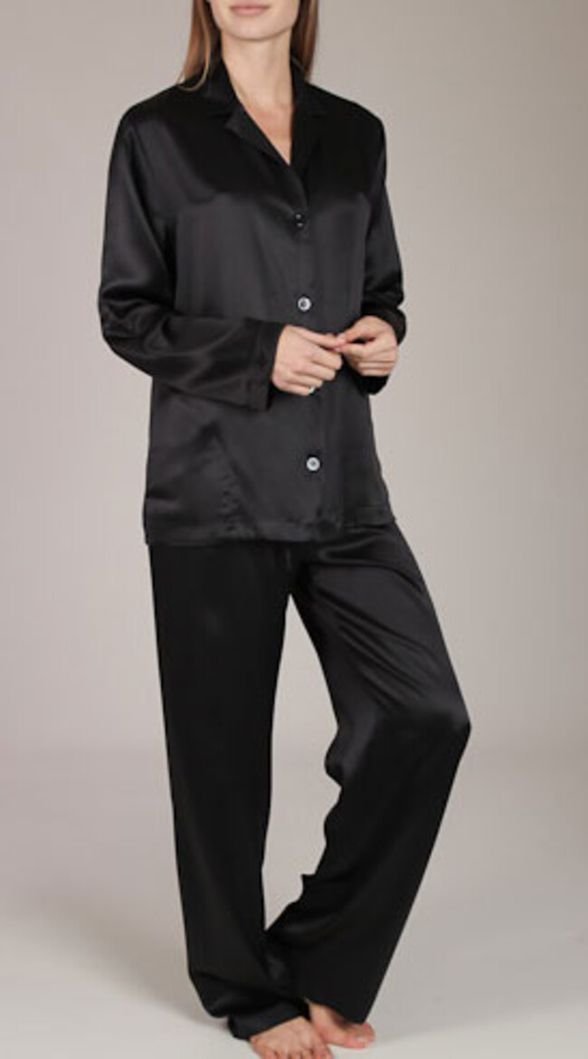 Luxury Black Silk Pyjamas