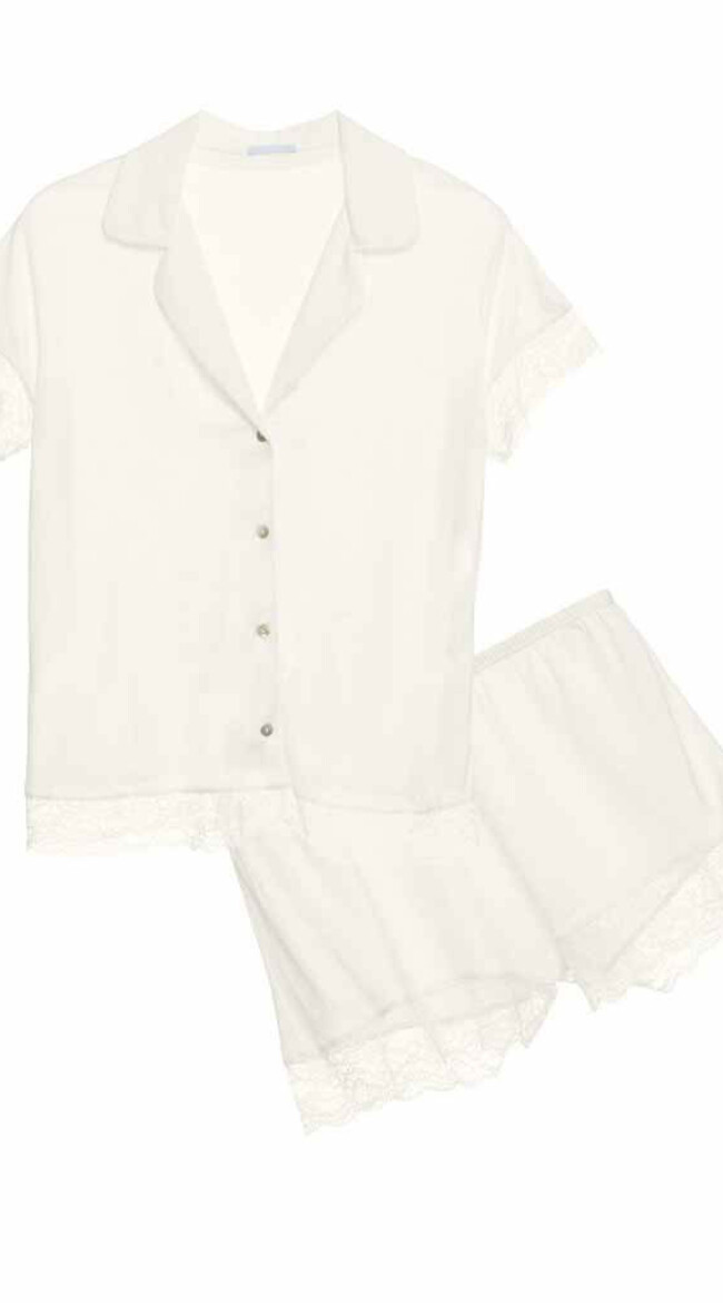 Malou Ivory Lace PJ Set