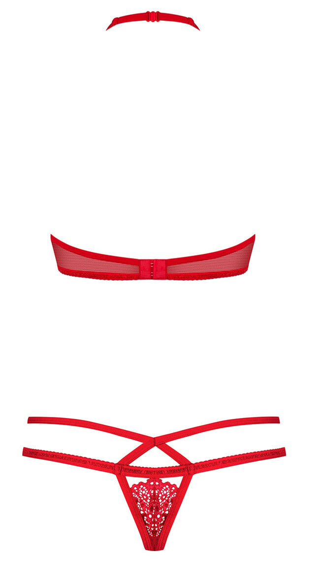 Mia Red Lace Underwear Set