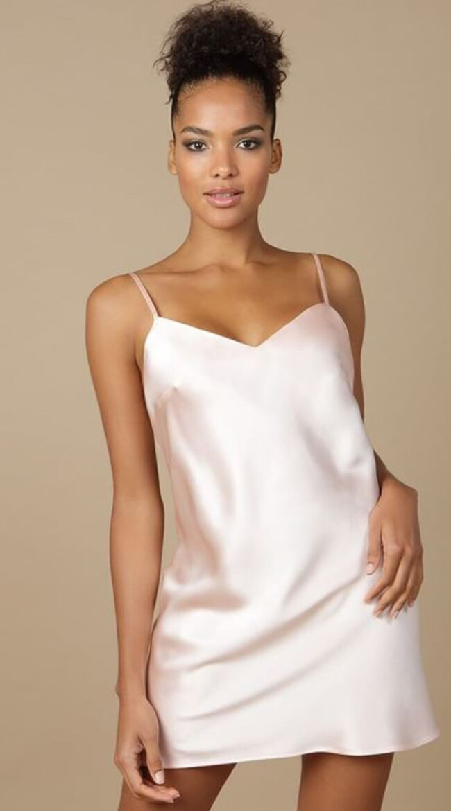 Oda Pink Silk Chemise