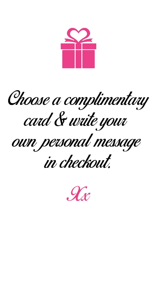 Complimentary personalised card