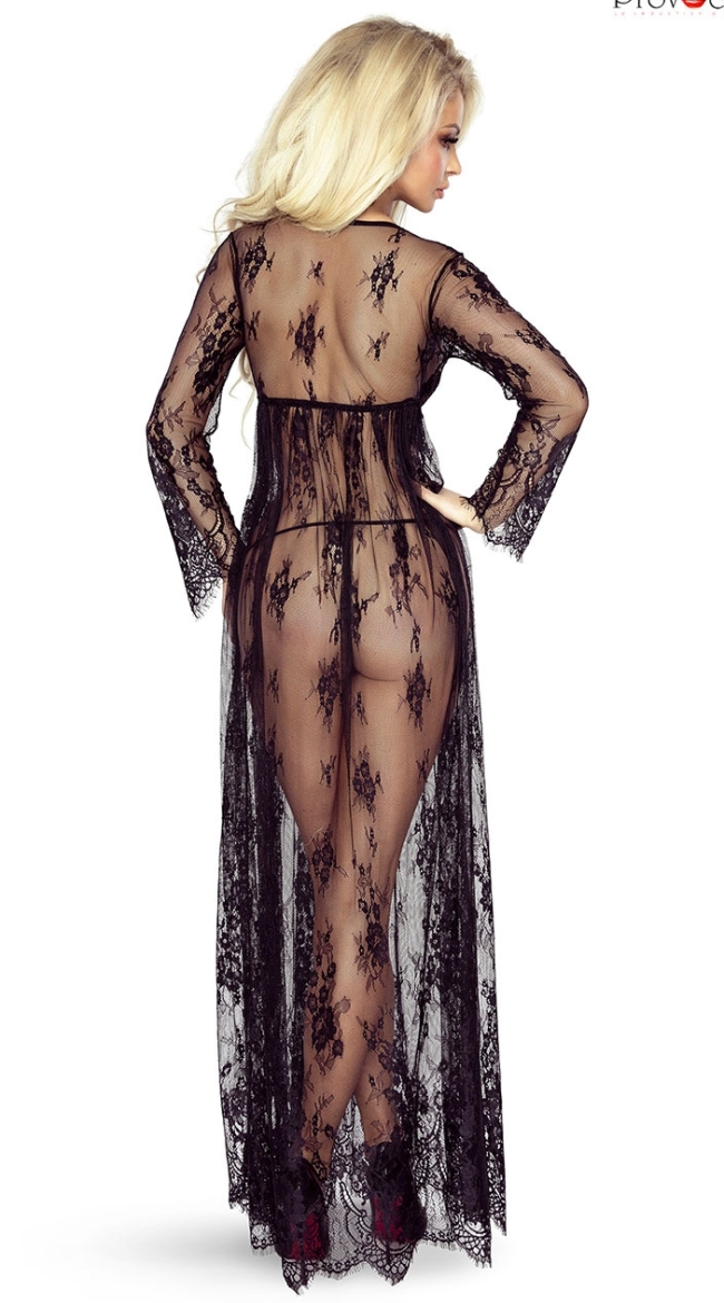 Midnight Seduction Lace Robe & Thong