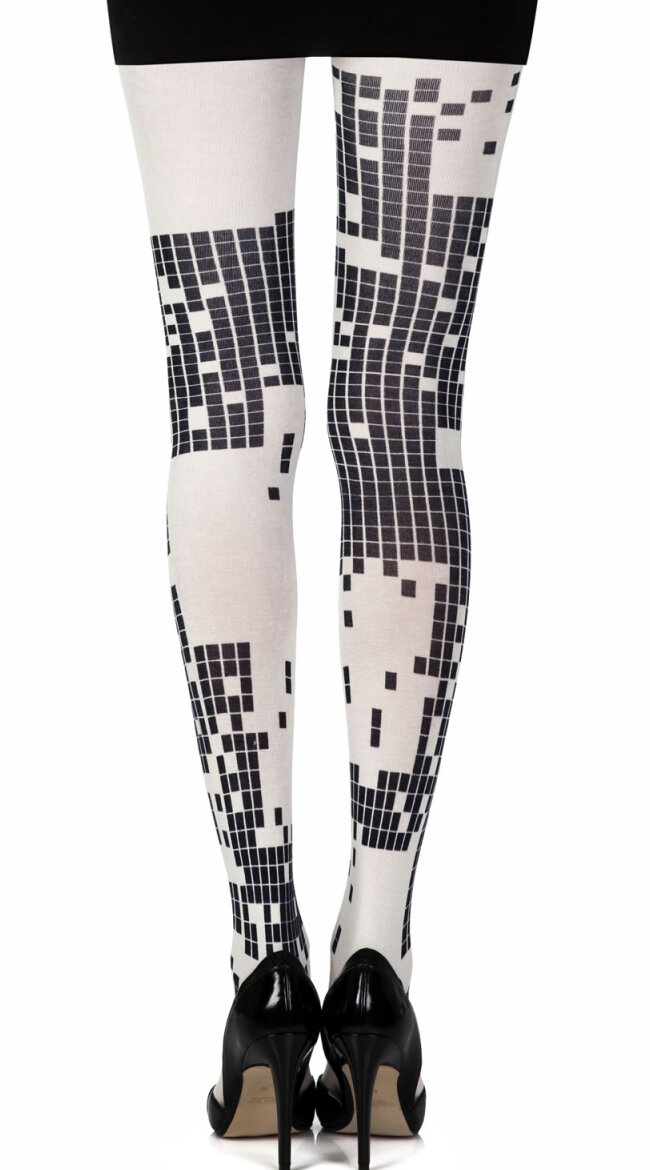 Cream Checkerboard Dream Tights