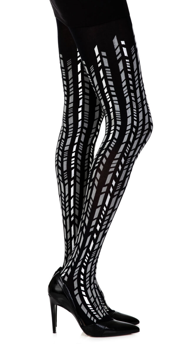 Geometric Print Tights