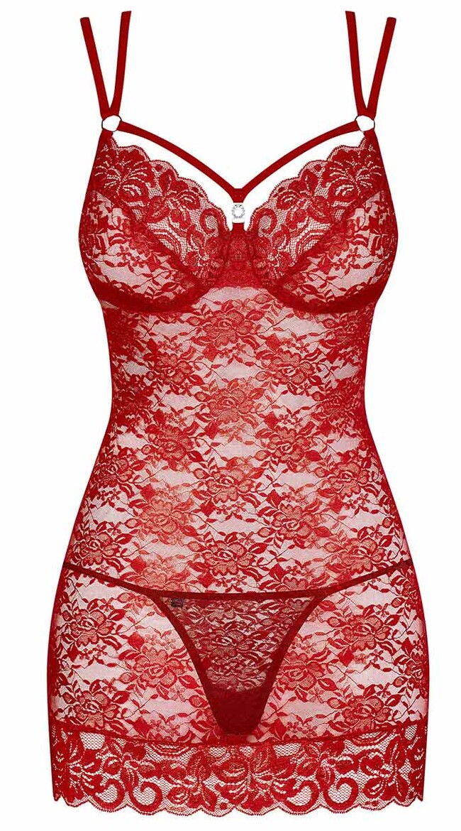 Red Lace Nightwear Chemise