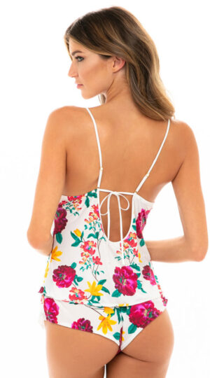 Reina White Floral Cami Set