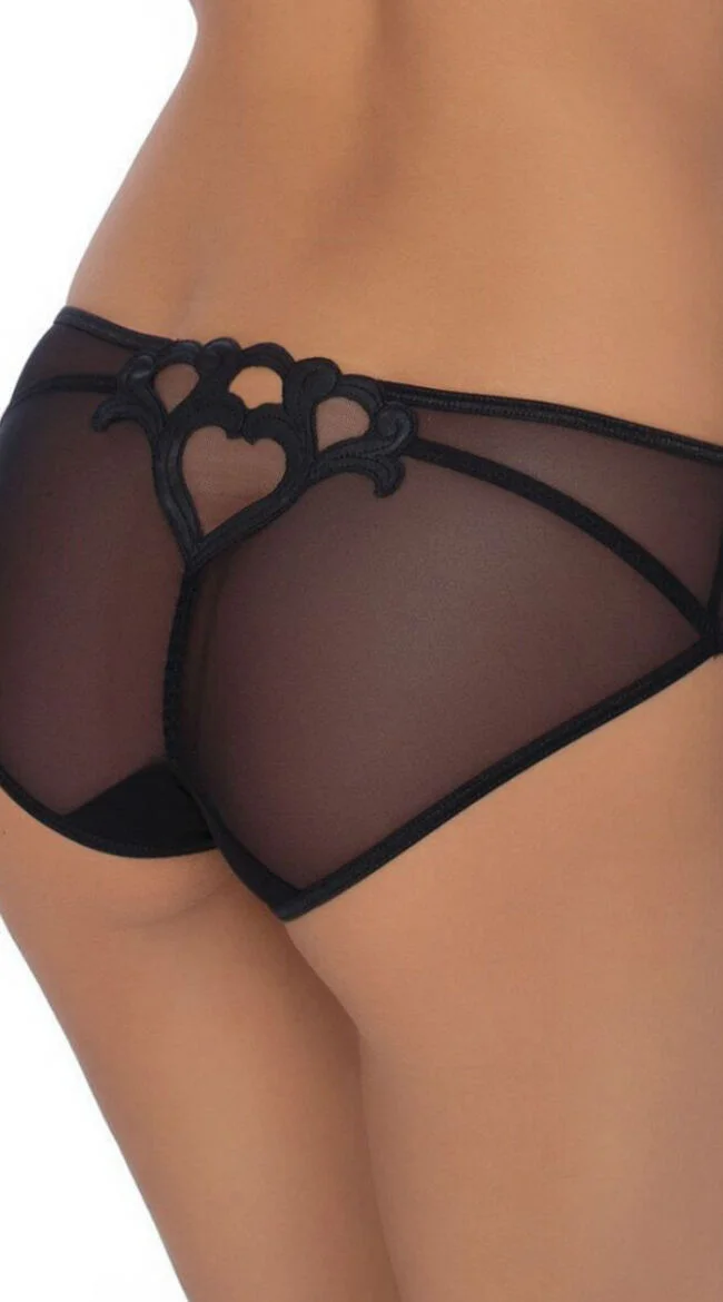 Lica Sheer Mesh Heart Briefs