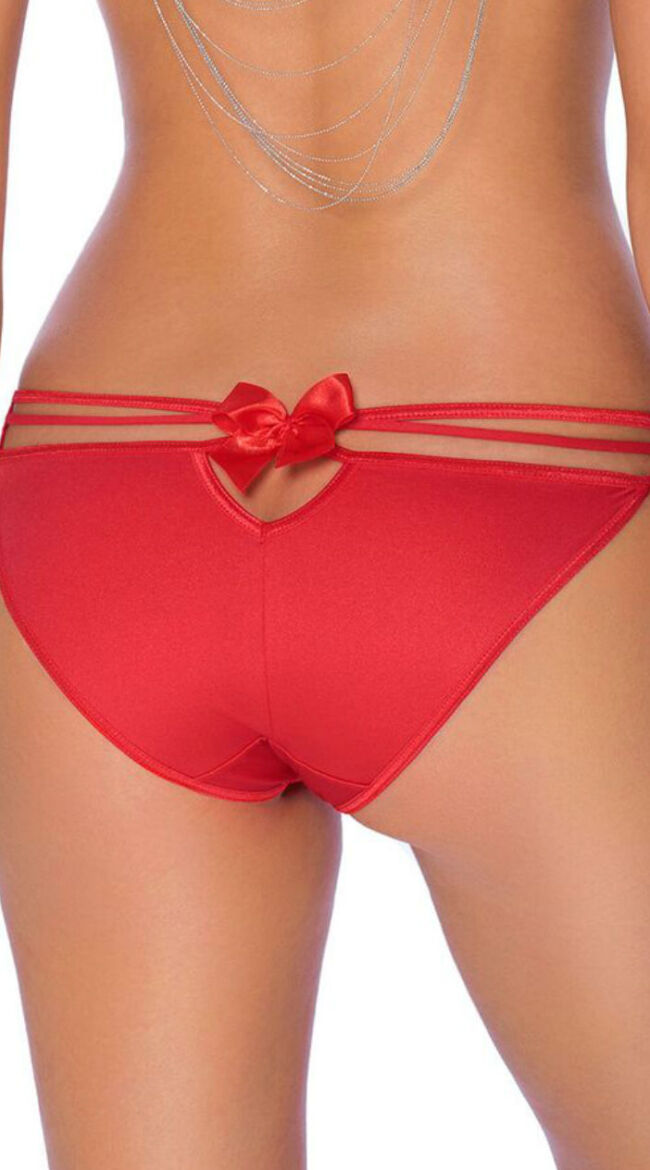 Mimi Red Open Strap Briefs